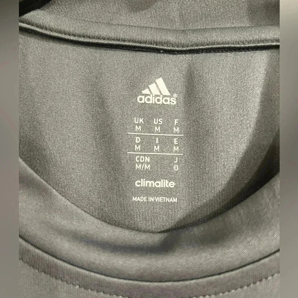 Dark Gray adidas Climalite Activewear Tops for Men in perfect condition - Picture 7 of 9